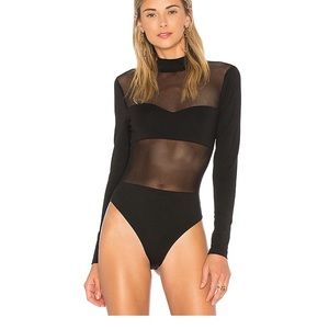 Minna Bandeau Bodysuit in Black